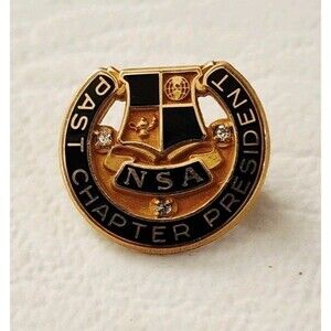 Vintage NSA Past Chapter President 10K Gold Filled Lapel Pin